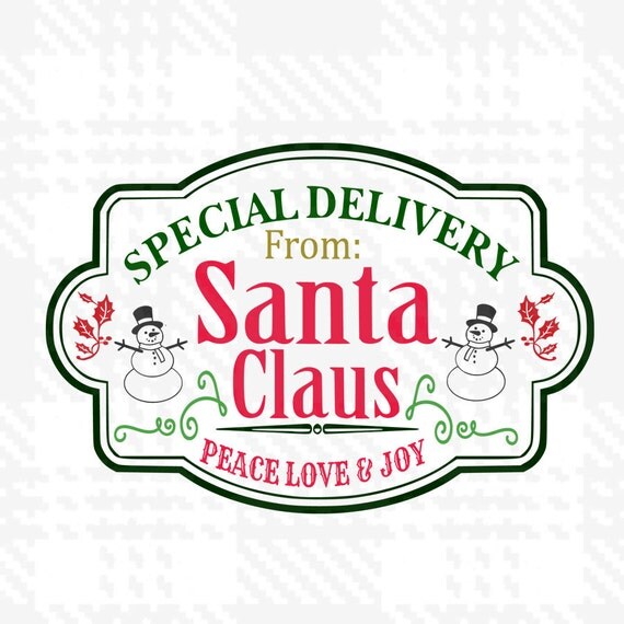 Santa Claus Sack Special Delivery Present Cutting File by Dxfstore