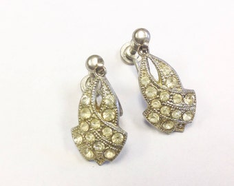 Vintage, Art Deco, paste earrings.