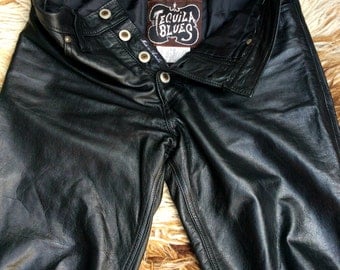 Vintage eighties Tequila Blues leather high waisted pants