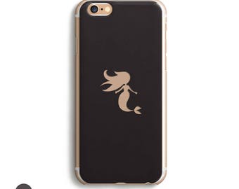 Mermaid Iphone 6 Case, Mermaid Iphone 7 Plus Case, Mermaid Iphone 7 Case, Mermaid Iphone 6s Case, Mermaid Iphone Case // Clear Silhouette