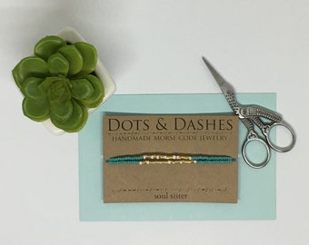 Morse Code 'Soul Sister' Bracelets / Soul Sister / Sister Bracelet / Friend Bracelet / Beaded Bracelet / Sister / Friend