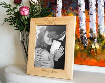 Personalized engraved frame, Custom photo frame, Frame for a couple, valentine gifts, wedding gifts