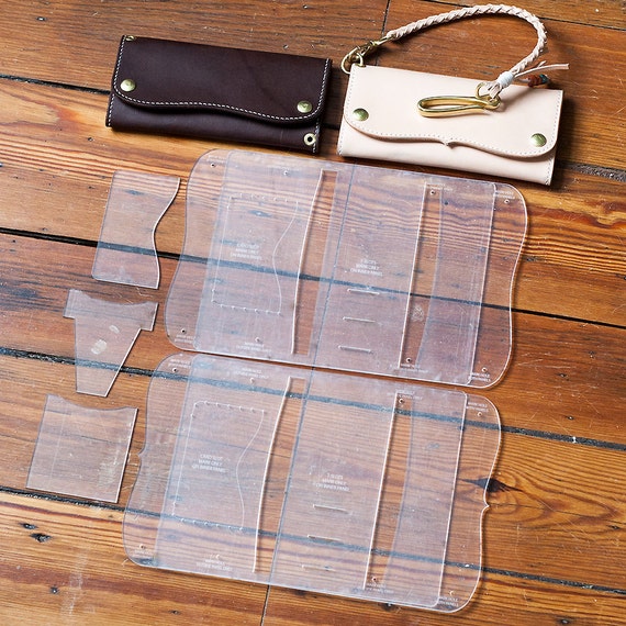 Leather Roper Style Long Wallet Acrylic Template Set