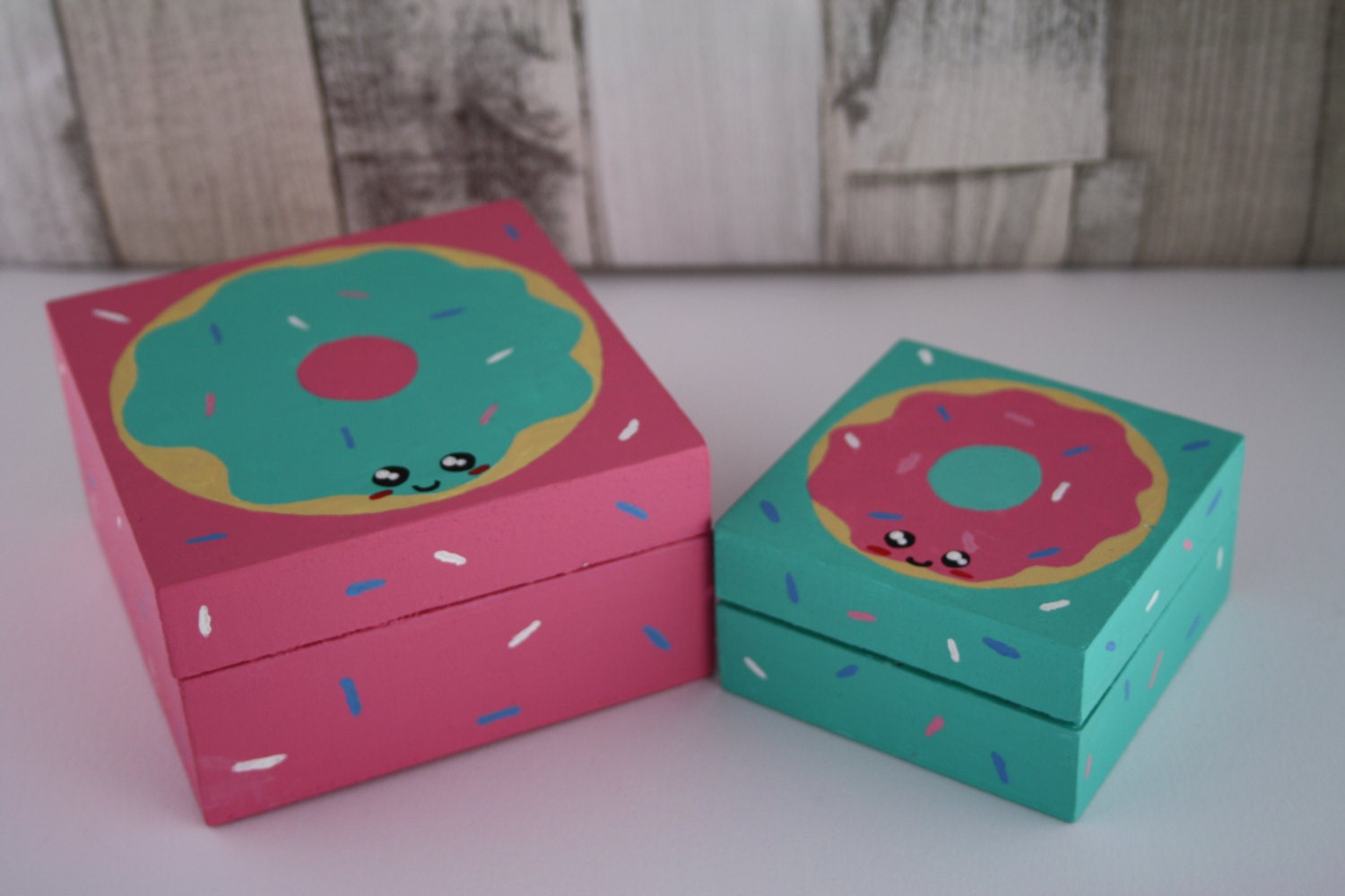Jewelry Box / Cute / hand painted / Kawaii / Doughnut / Donut