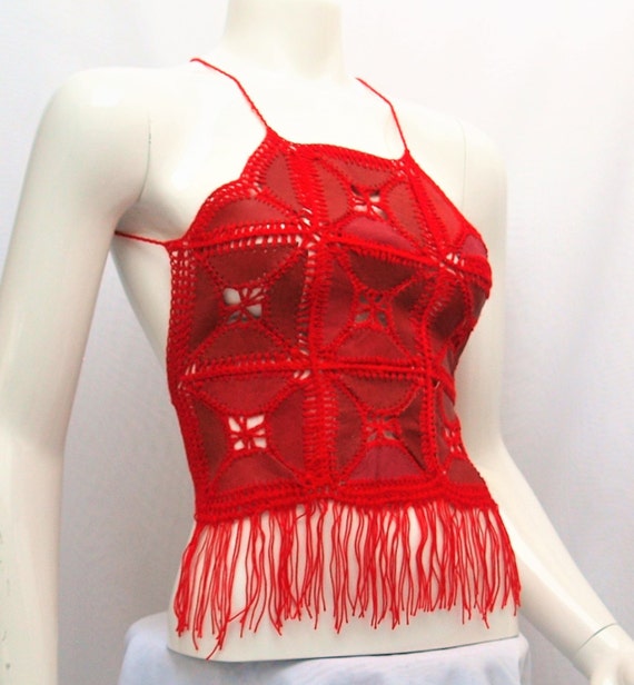 Leather Halter Top Native American Indian Style