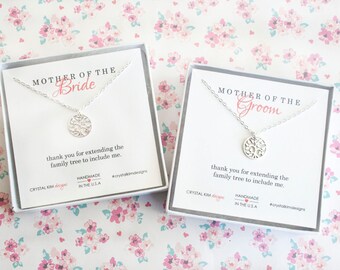 Mother in Law Wedding Gift, Mother of the Bride Gift, Mother of the Groom Gift, Tree of Life Necklace, Wedding Gifts