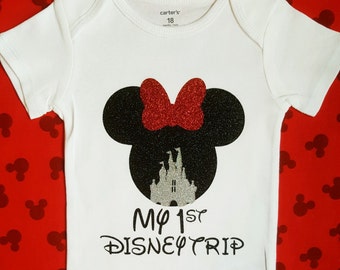 Disney Shirts | My First Disney Trip shirt | Minnie mouse shirt Disney family shirts baby girl clothes baby girl outfit toddler girl outfit
