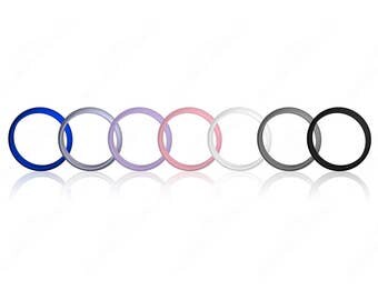 Women's Silicone Wedding Band Ring Soft Comfortable Skin-Safe Rubber Cute Athletic Active Jewelry Gift for Wife Her Woman FAST FREE SHIPPING