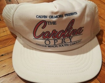 Vintage Trucker Hat Vintage Hat Snapback Hat Carolina Opry Hat 1980s Hat Mesh Hat Foam Hat Vintage South Carolina White Hat Calvin Gilmore