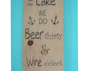 Lake rules sign - Lake house sign - Lake house decor - Wood lake house sign - Rustic lake sign - Beach sign - Lake wall decor