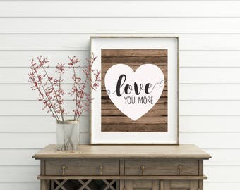 Love You More Wall Art love you more sign | etsy Love You More Wall Art love you more sign | etsy