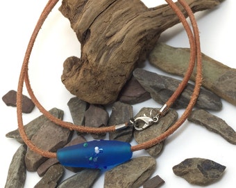 Necklace with pendant of sea glass