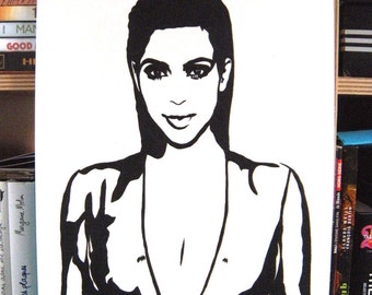 Kim Kardashian West painting stencil