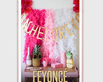 Bachelorette Party Snapchat Geofilter // Beyonce, Feyonce and the Single Ladies - Custom & Personalized