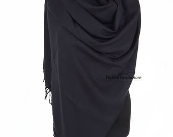 Black Cashmere Pashmina Scarf Black Cashmere Shawl Black Cashmere Wrap Black Cashmere Scarf Bridesmaids Gift Wedding Shawl Bridesmaid Shawl