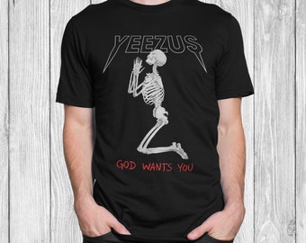 Yeezus Tour Kanye West Tshirt for Men Black Small - XX Large