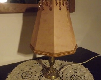 Lampe De Chevet Claude François - Création Artisanale Serviettage - Abat-Jour Coton, Pied Céramique - 25 Cm - 11