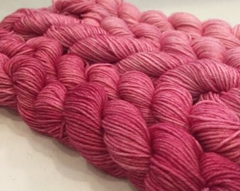 Gradient mini skein set - pink 75/25 Superwash Merino and nylon