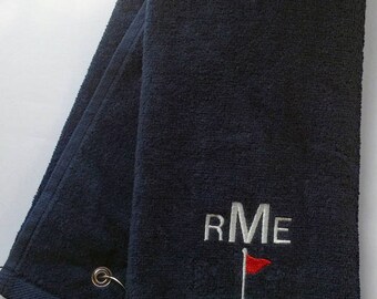 Golf towels personalized and monogrammed, personalized golf towels, groomsmen gifts, father's days gift ideas, company logo, golf groups,