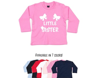 Baby sister shirt, baby longsleeve, pregnancy announcement shirt, baby shirt, baby announcement, new little sister shirt, gift for sister