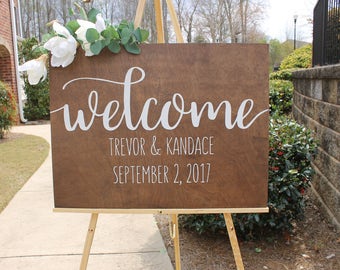 Welcome Wedding Sign| Wooden Wedding Welcome Sign| Rustic Wedding Decor| Farmhouse Wedding| Spring Wedding| Winter Wedding| Summer Wedding
