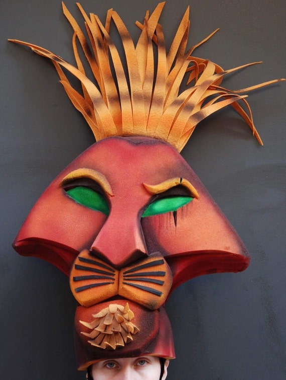 Scar lion king mask foam headdress theater production | Etsy