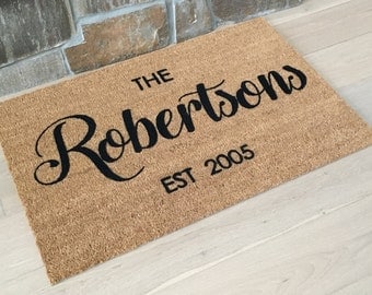 Name Doormat, Rug with Family Name, Family Name Gift, Personalized Doormat, Last Name Gift, Custom Door Mat