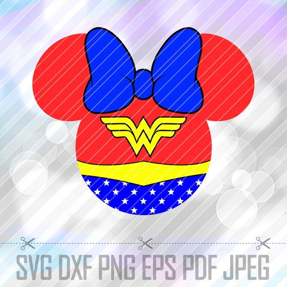 Download Wonder Woman Minnie Mouse SVG DXF Layered Vector Cut Files
