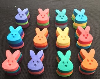 Easter Bunny Crayons Large- Easter Basket- Peep crayons