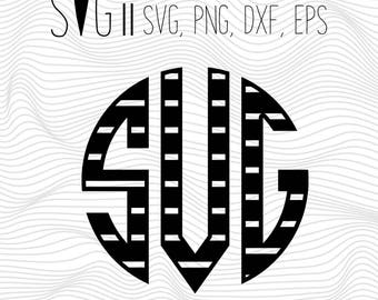 Circle Monogram Font SVG, Linear Font Svg, Dots Font Svg, Monogram Svg Font, Svg Font For Cricut, Silhouette Studio, Sure Cuts A Lot, Cameo