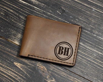 Husband Birthday Gifts, Custom Leather Wallet, Gifts for Dad Birthday, Leather Wallet for Men, Anniversary Gift for Boyfriend, Mens Wallet