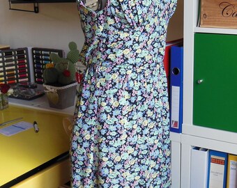 Vintage dress with pastel flowers