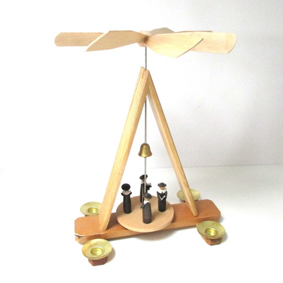 Pyramid Candle Powered Windmill Wood German by MyBeautifulBavaria