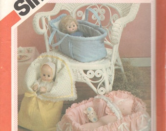 Simplicity 6056 1980s Doll Carriers Pattern for Dolls up to 18 Inch Vintage Craft Toy Sewing Pattern UNCUT