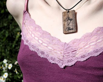 Pronouns – Queer LGBT Pride Hardwood Pendant or Necklace, Laser Etched – They/Them, She/Her, He/Him, Xe/Xer