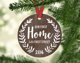 New Home Housewarming Gift New Home Ornament New Home Christmas Ornament New Home Gift Hostess Gift Personalized Christmas Ornament