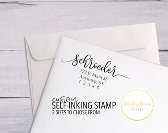 Custom Self Inking Address Stamp | wedding, gift, invitation, new home, business,