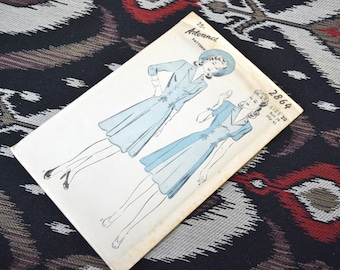 1940s Advance Dress Pattern, #2864, Size 20 (38 Bust, 41 Hip, 32 Waist)