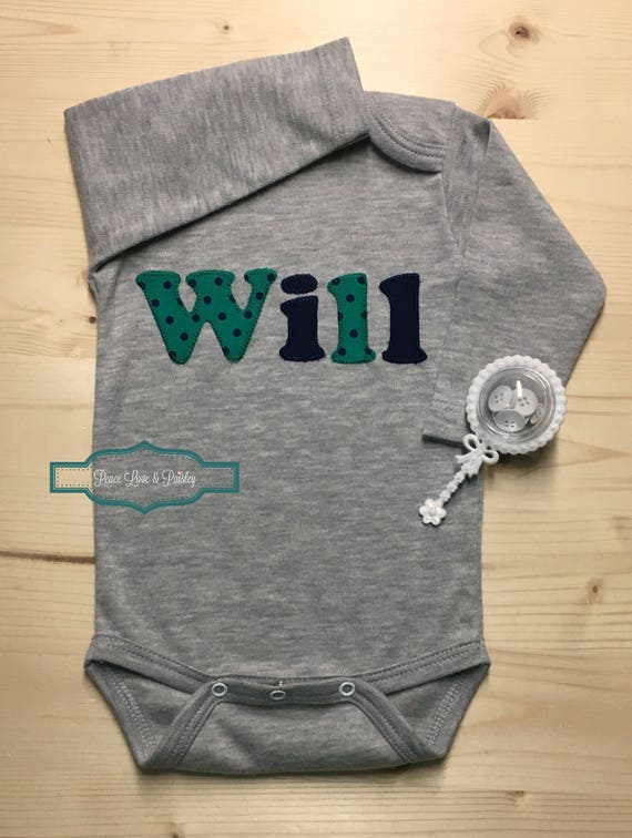 Personalized Baby Boy Bodysuit Personalized Baby Name