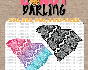 Instant Download: Mandala South Carolina svg / dxf / eps / png - Cutting File, Vinyl Cutting - Mandala State, State of South Carolina