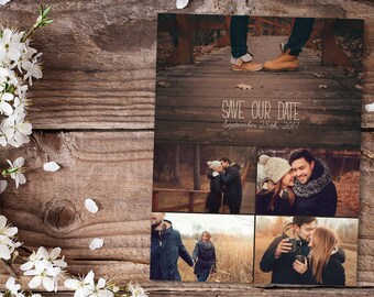 Save The Date Magnet, Card or Postcard . 5 Custom Picutres