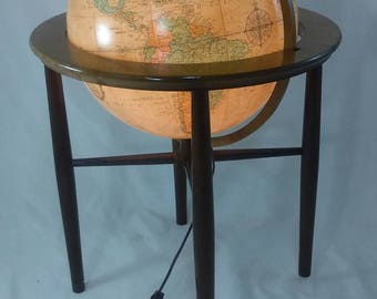 Mid Century Replogle Heirloom 16" Illuminted Floor Globe