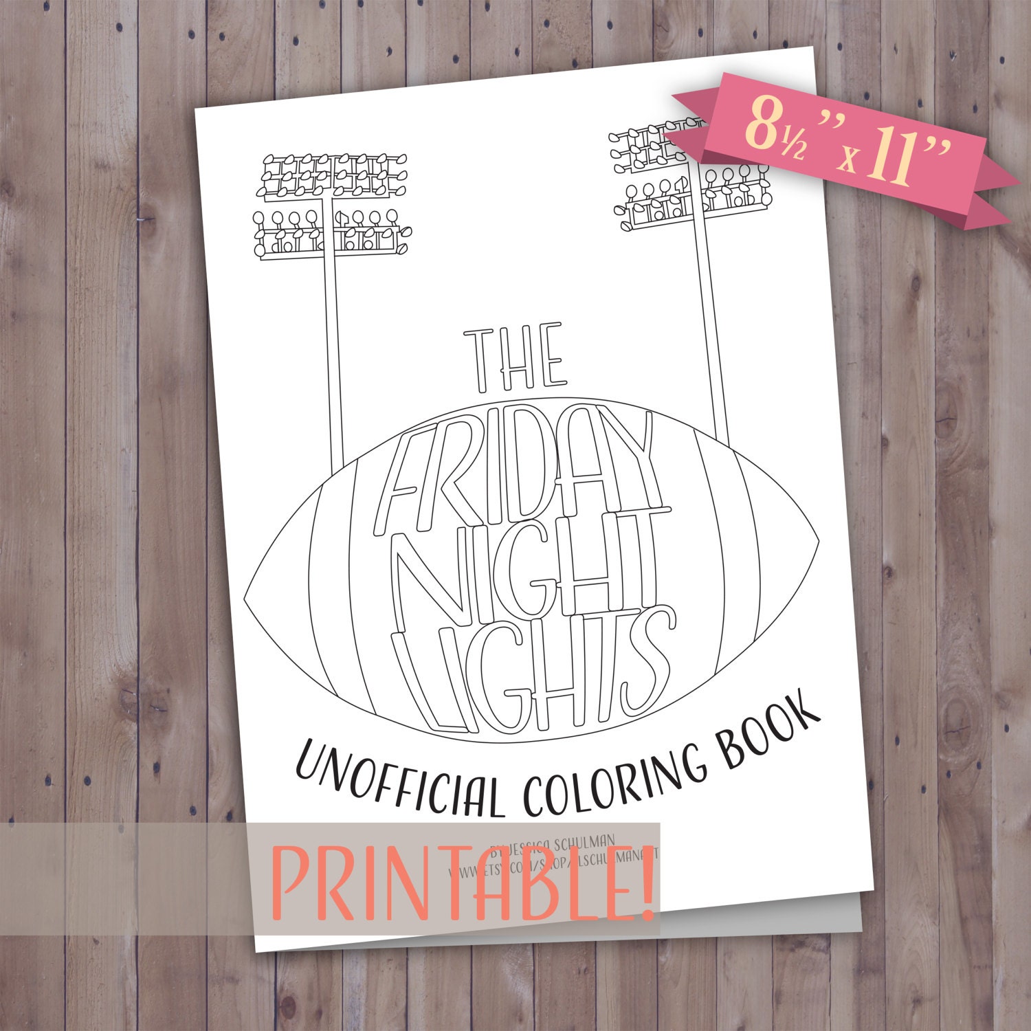 Printable Friday Night Lights Coloring Book Coloring Pages