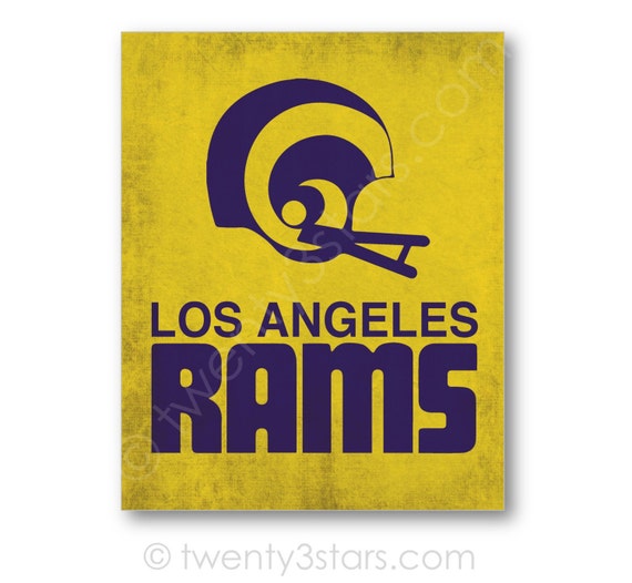 Los Angeles Rams Art Canvas or Print Vintage by twenty3stars