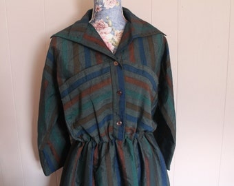 Vintage 80's Dolly Martin Striped Tea Dess