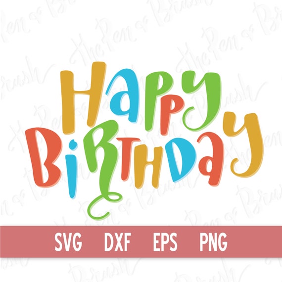 Download SVG Cut File: Happy Birthday // Lettering Kids SVG // DXF