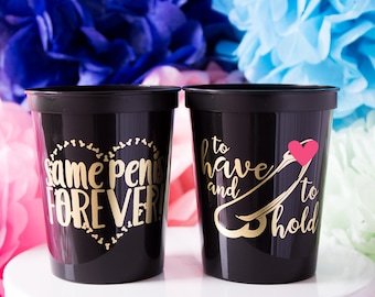 Same Penis Forever, Bachelorette Party Favor, Hen Party, Bridal Party, Plastic Stadium Cup, Personalized Cups, Bar Crawl, Bridal Party Cups