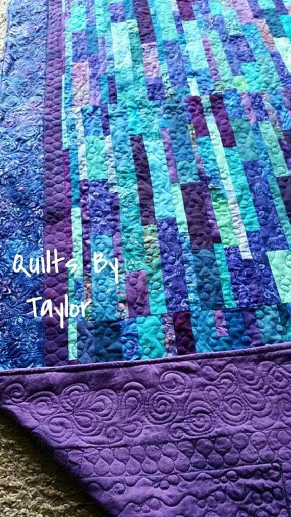 California King Quilt Purple Quilt Quilt for Sale Handmade