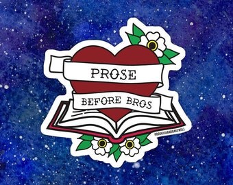 Feminist Sticker | Feminist Book Lover | Bookish | Feminist Stickers | Macbook Cover Decal | Bitches | Stickers | Prose Before Bros sticker