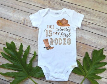 Cowboy shirt, First Rodeo, Country Baby, Pregnancy Reveal shirt, Rodeo shirt, Baby Shower Gift, Country shirt, Country Baby Gift, Rodeo